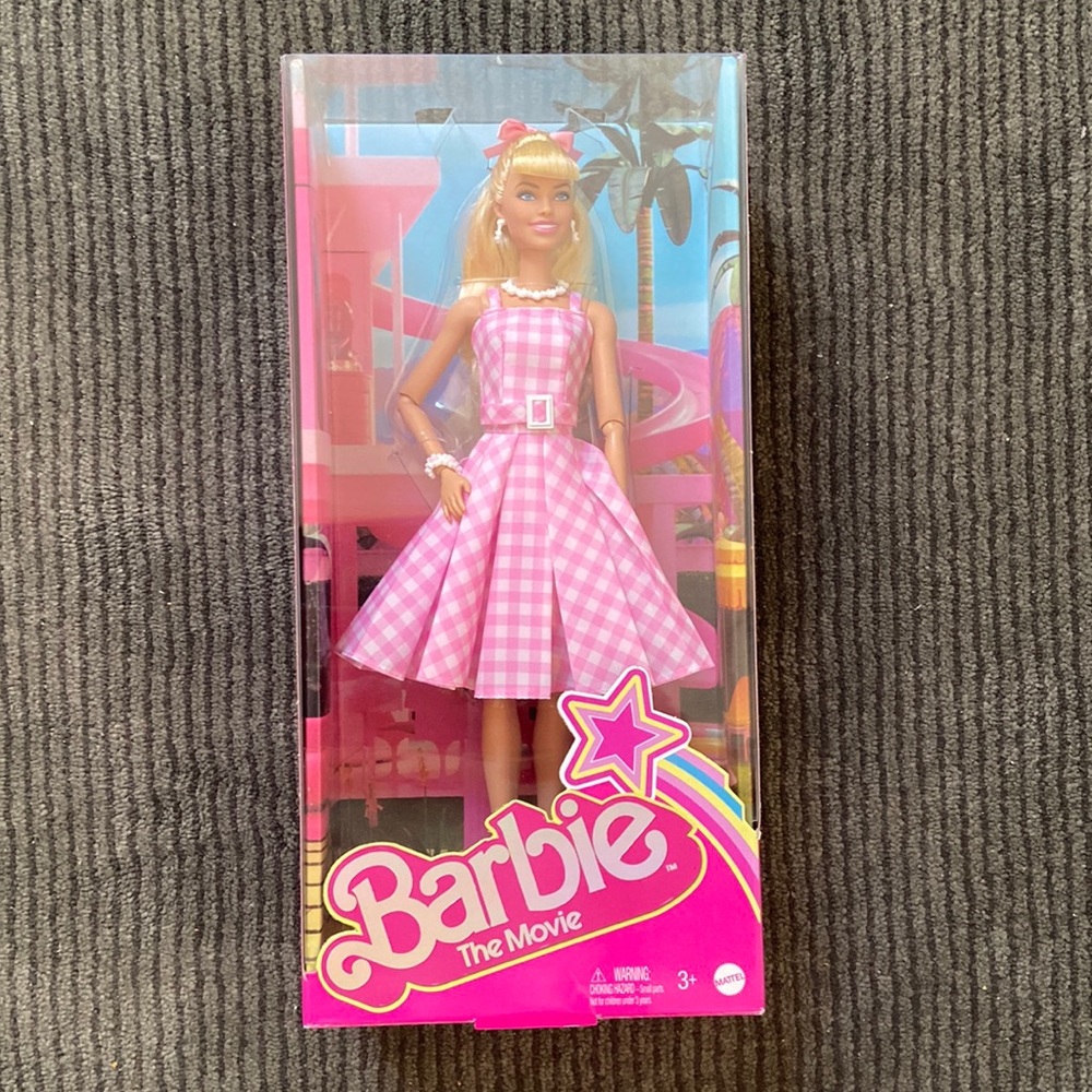 NIB-Barbie The Movie Collectible Doll-in Pink Gingham Dress-NWT